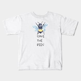 Save the Bees in watercolor Kids T-Shirt